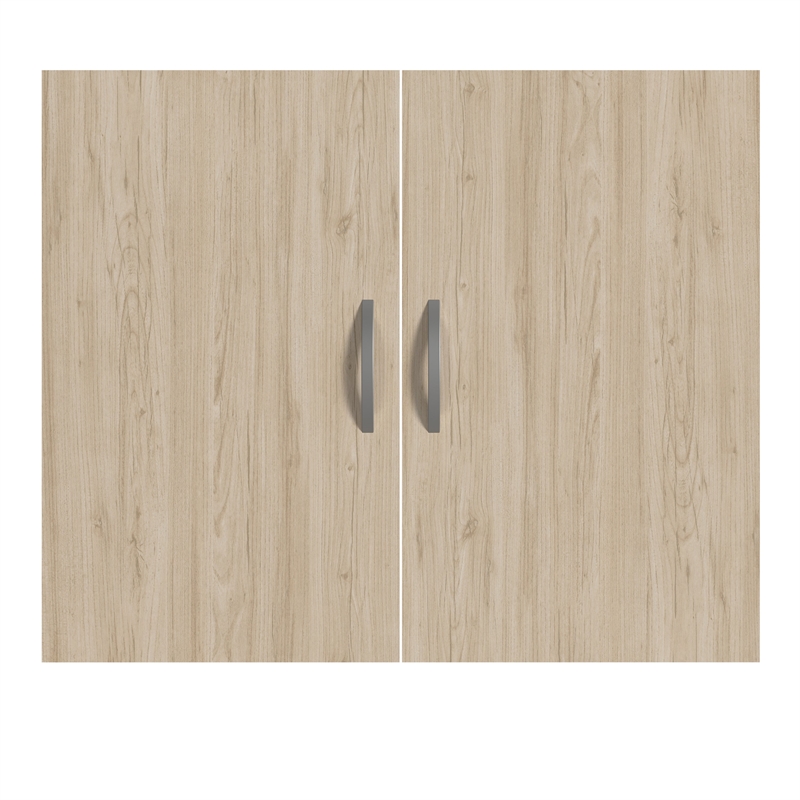 Bowery Hill Bookcase Door Kit in Natural Elm - Engineered Wood