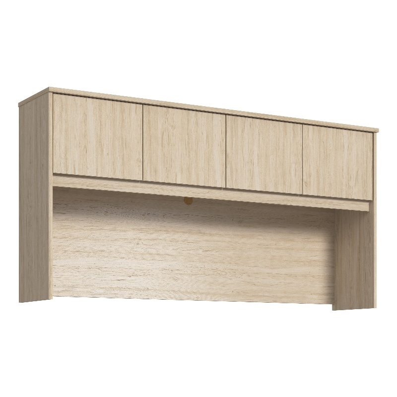 Bowery Hill Modern 72W Desk Hutch in Natural Elm - Engineered Wood