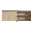 Bowery Hill Modern Low Storage Cabinet with Doors and Shelves