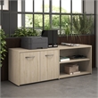 Bowery Hill Modern Low Storage Cabinet with Doors and Shelves