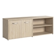 Bowery Hill Modern Low Storage Cabinet with Doors and Shelves