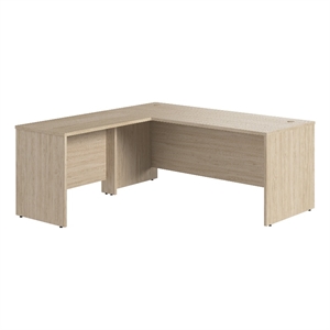 Bowery Hill 72W x 30D L Shaped Desk in Natural Elm - Engineered Wood