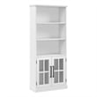 Bowery Hill Modern / Contemporary 5 Shelf Bookcase with Glass Doors