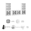Bowery Hill Contemporary 60W TV Stand for 75 Inch TV with Bookcases
