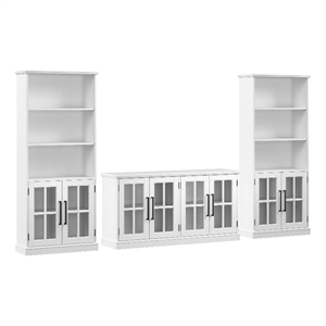 Bowery Hill Contemporary 60W TV Stand for 75 Inch TV with Bookcases