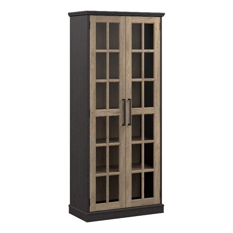Bowery Hill Modern / Contemporary Curio Cabinet with Glass Doors