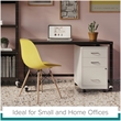 Bowery Hill 2 Piece Office Set with Desk and Filing Cabinet in Black