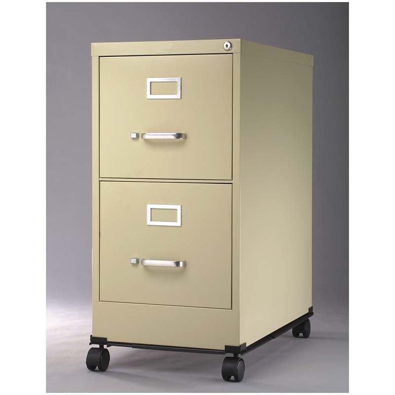 Bowery Hill 2 Set of 3 Drawer Letter File Cabinet and Mobile File Caddy in Black