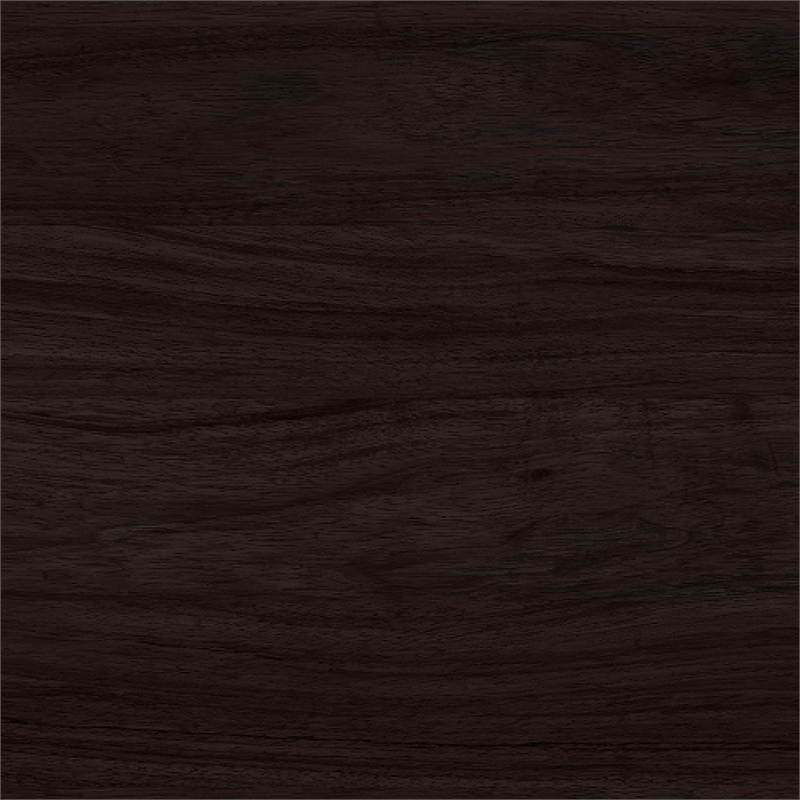 Bowery Hill 72W U Desk with Hutch and Storage in Black Walnut - Engineered Wood