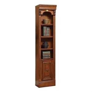 Bowery Hill 21&quot Traditional Wood Open Top Bookcase in Brown Finish