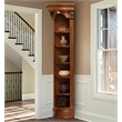 Bowery Hill Wood Brown Bookcase Rectangular Adjustable Shelves 80
