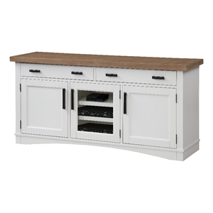 Bowery Hill Traditional 63&quot Traditional Wood TV Console in White