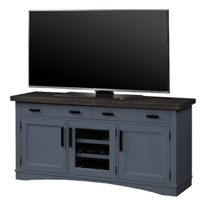 Bowery Hill Traditional 63&quot Traditional Wood TV Console in Denim