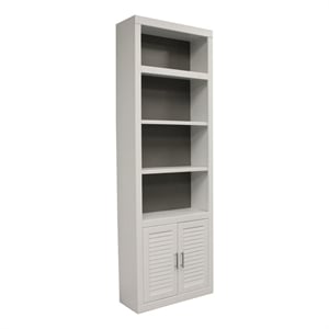 Bowery Hill Traditional 32&quotW Wood Open Top Bookcase in White Finish