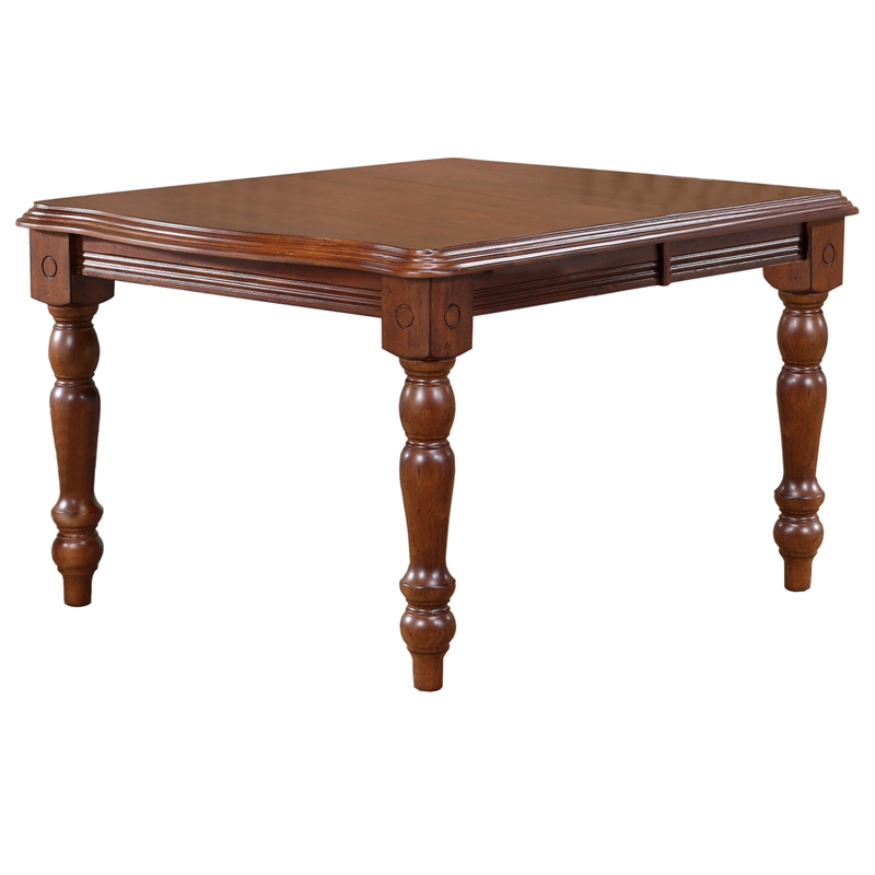 Bowery Hill Rectangle Butterfly Leaf Extendable Dining Table Chestnut Brown Wood