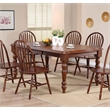 Bowery Hill Rectangle Butterfly Leaf Extendable Dining Table Chestnut Brown Wood