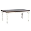 Bowery Hill Rectangle Extendable Dining Table Antique White/Chestnut Brown Wood