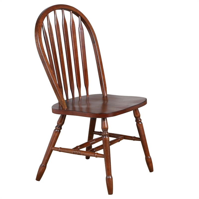 Bowery Hill 8PC Rectangle Extendable Dining Table Set w Sideboard Brown Wood