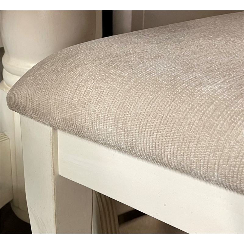 Bowery Hill Extendable Dining Set and Sideboard in White / Chestnut Brown Wood