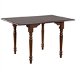 Bowery Hill Rectangle Drop Leaf Dining Table Antique White/Chestnut Brown Wood
