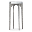 Bowery Hill Contemporary Metal and Glass Table in Silver Finish
