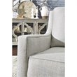Bowery Hill Contemporary Swivel Glider Accent Chair in Frost