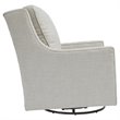 Bowery Hill Contemporary Swivel Glider Accent Chair in Frost