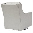 Bowery Hill Contemporary Swivel Glider Accent Chair in Frost