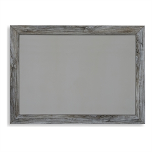 Bowery Hill Modern 31&quot x 42&quot Wood Bedroom Mirror in Smoky Gray
