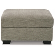 Bowery Hill Modern Fabric Ottoman with Storage in Gray & Black