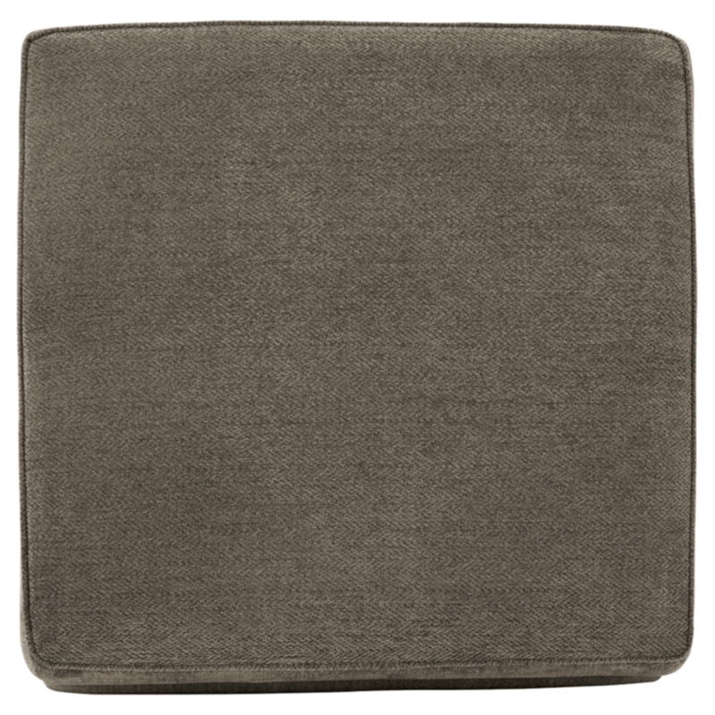 Bowery Hill Modern Fabric Ottoman with Storage in Gray & Black