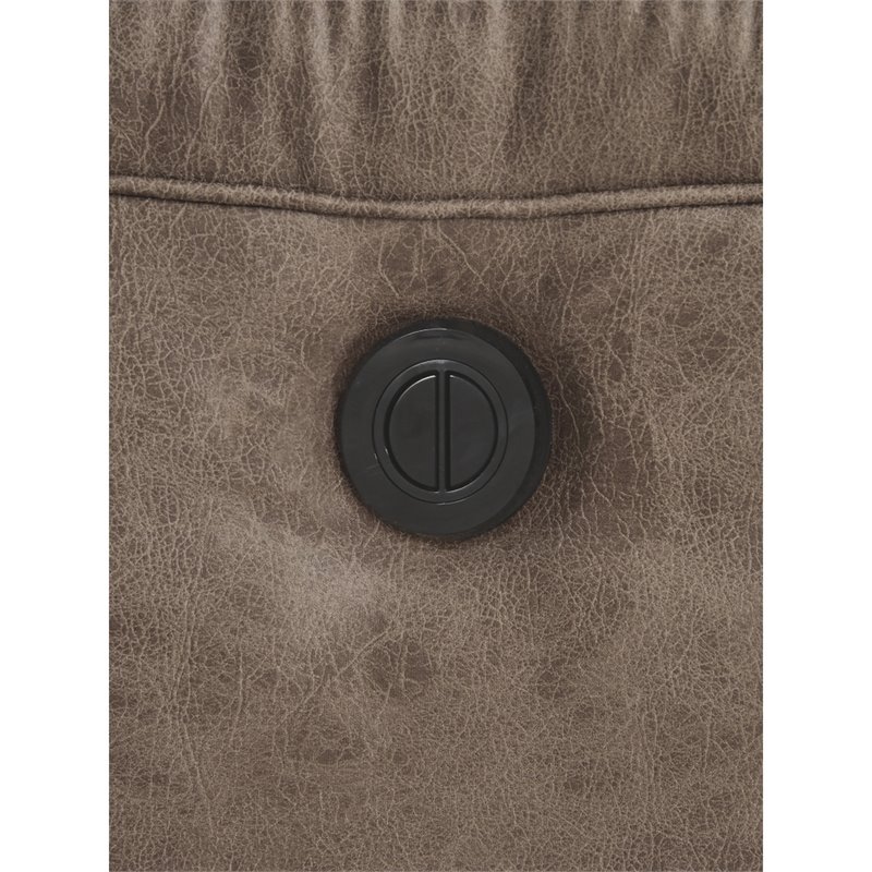 Bowery Hill Contemporary Power Rocker Recliner in Fossil Finish