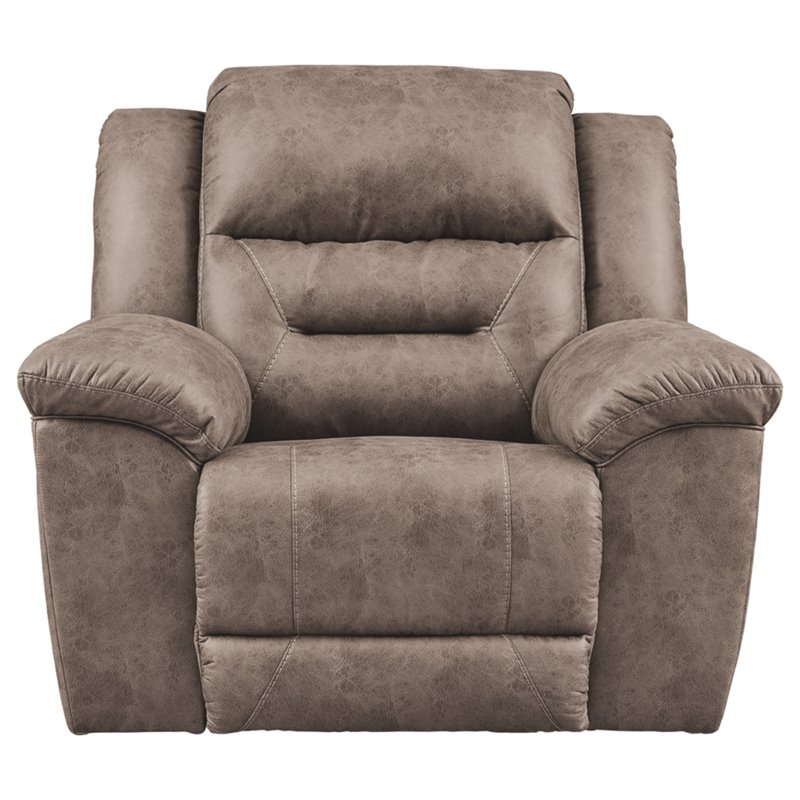 Bowery Hill Contemporary Power Rocker Recliner in Fossil Finish