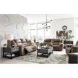 Bowery Hill Contemporary fabric Rocker Recliner in Fossil Finish