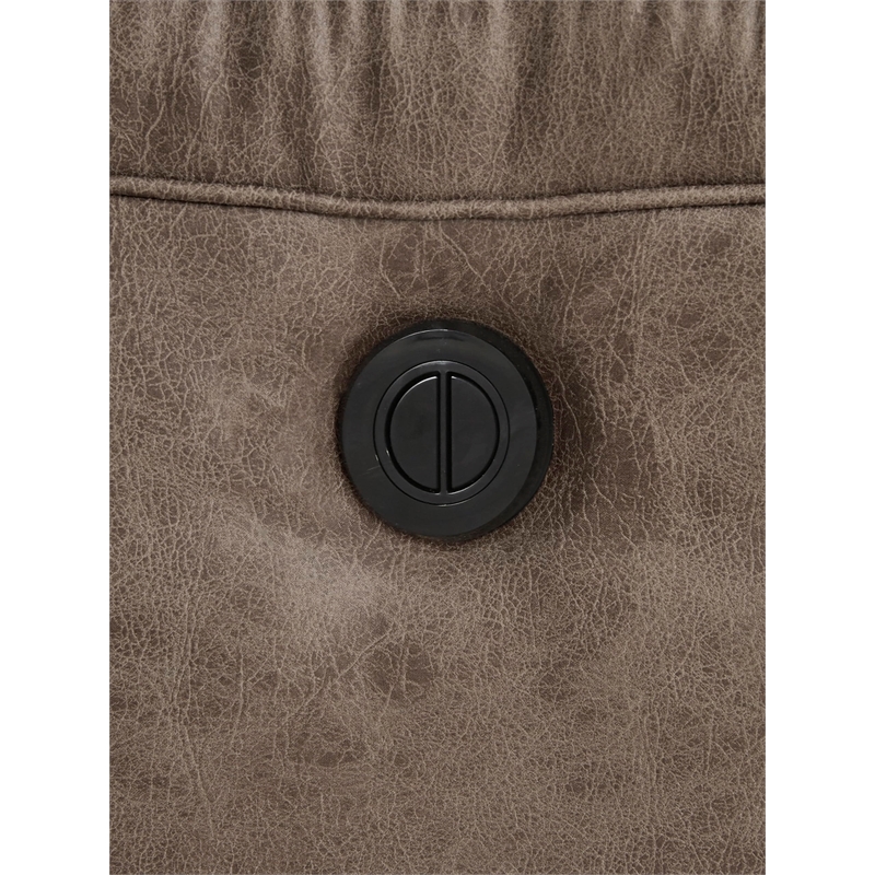 Bowery Hill Contemporary fabric Rocker Recliner in Fossil Finish