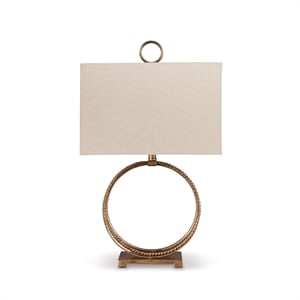 Bowery Hill Contemporary Metal Table Lamp in Antique Gold Finish