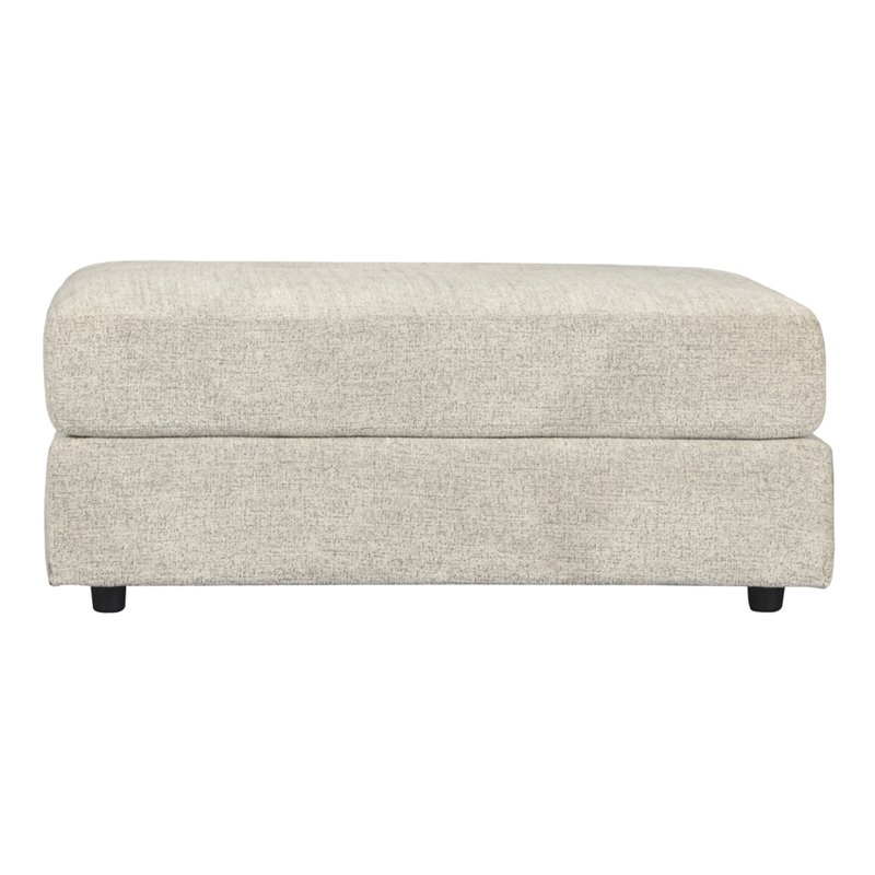 Bowery Hill Contemporary Oversized Accent Ottoman in Stone Finish