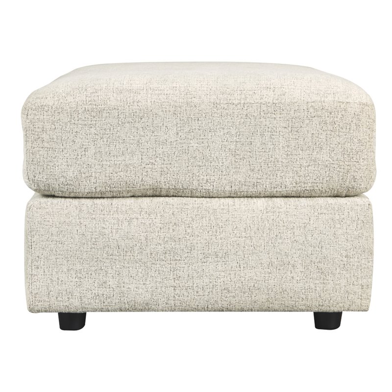 Bowery Hill Contemporary Oversized Accent Ottoman in Stone Finish