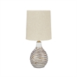 Bowery Hill Contemporary Metal Table Lamp in White and Gold Finish