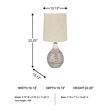 Bowery Hill Contemporary Metal Table Lamp in White and Gold Finish