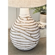 Bowery Hill Contemporary Metal Table Lamp in White and Gold Finish