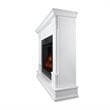Bowery Hill Contemporary Solid Wood Electric Fireplace in White