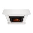 Bowery Hill Contemporary Solid Wood Electric Fireplace in White