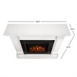 Bowery Hill Contemporary Solid Wood Electric Fireplace in White