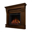 Bowery Hill Traditional Wood Chocolate Electric Corner Fireplace