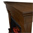 Bowery Hill Traditional Wood Chocolate Electric Corner Fireplace