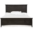 Bowery Hill Contemporary Traditional Graphite Queen Panel Bed