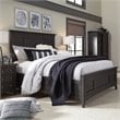 Bowery Hill Contemporary Traditional Graphite Queen Panel Bed