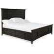 Bowery Hill Contemporary Traditional Graphite Queen Panel Bed