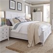 Bowery Hill Contemporary Traditional Soft White California King Panel Bed
